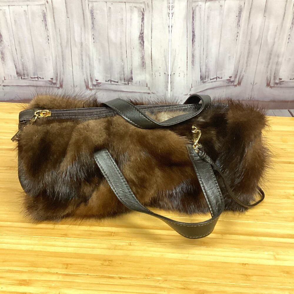Preston & York Brown Fur Satchel